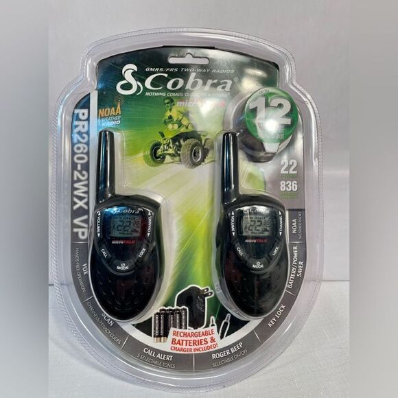 COBRA PR260-2WX VP GMRS/FRS TWO-WAY RADIOS - Picture 1 of 8